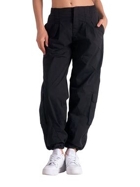 Elan Black Cargo Pants Women’s Small High Rise Parachute Utility Streetwear